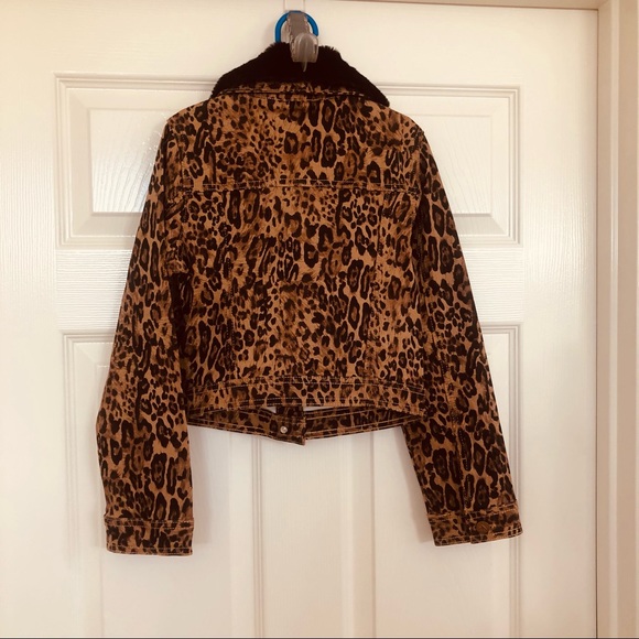 Kidpik Leopard Jacket with Removable Faux Fur Collar - Picture 2 of 6